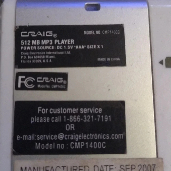 Craig MP3 Player - Picture 2 of 2